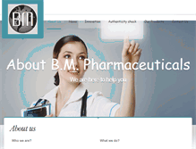 Tablet Screenshot of bmpharmaceuticals.com